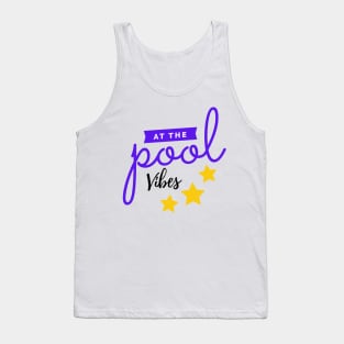 AT THE POOL VIBES YELLOW STARS ILLUSTRATION Tank Top